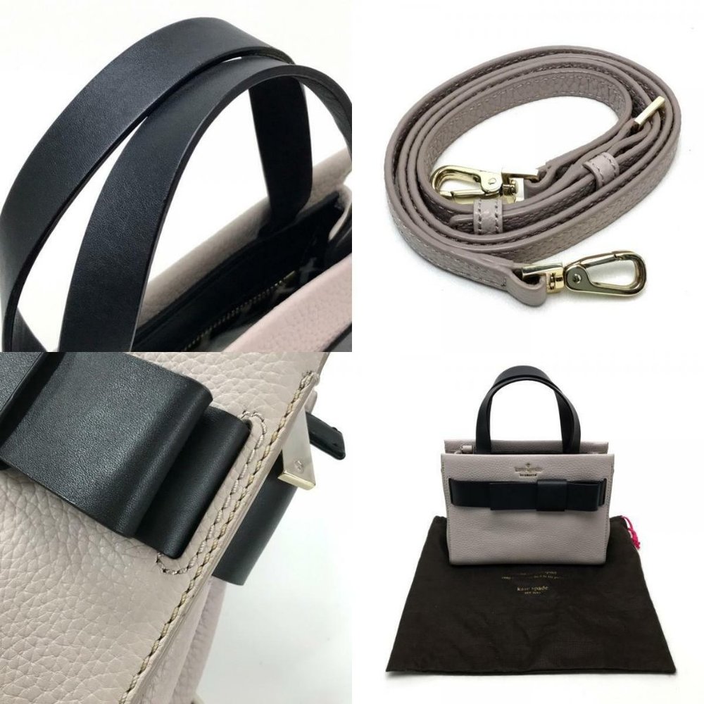 KATE SPADE Poplar Street Tote Bag Gray Beige/Black - Picture 12 of 12